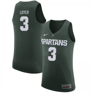 Men Michigan State Spartans NCAA #3 Foster Loyer Green Authentic Nike Stitched College Basketball Jersey UW32L84HX